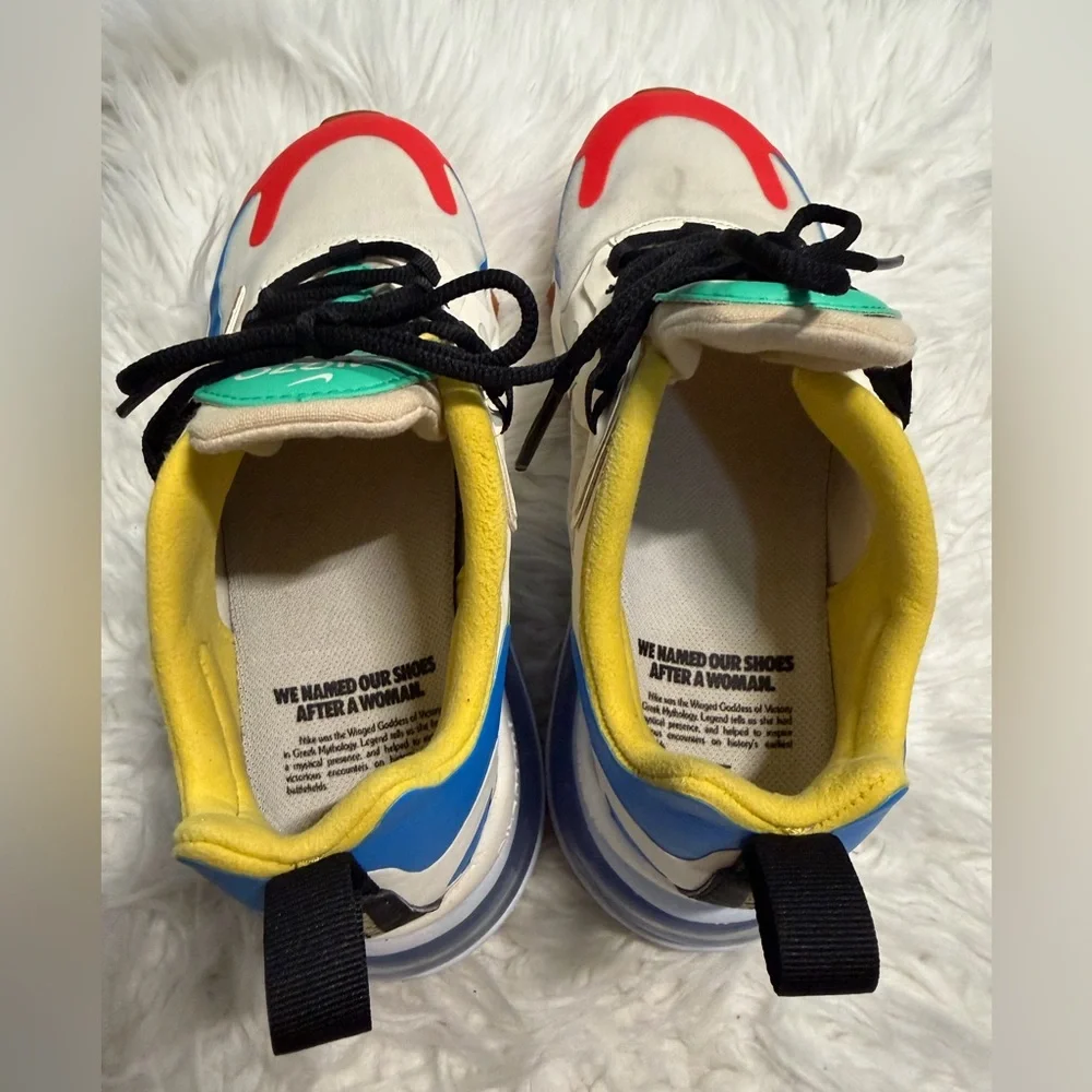 Nike Air Max 270 React Legend of Her Women’s Size 7 Multicolor Sneakers